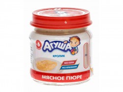 Пюре Агуша кролик с 6 мес 80 г