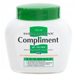 Бальзам для волос Compliment мега-лайф для поврежденных и ослабленных волос 500 мл